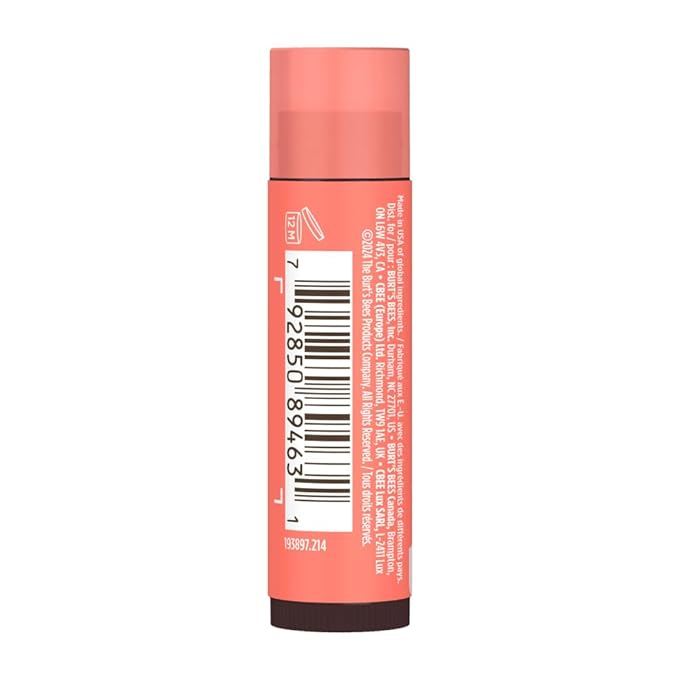 Burts Bees 100% Natural Origin Tinted Lip Balm, Zinnia with Shea Butter & Botanical Waxes - 1 Tube