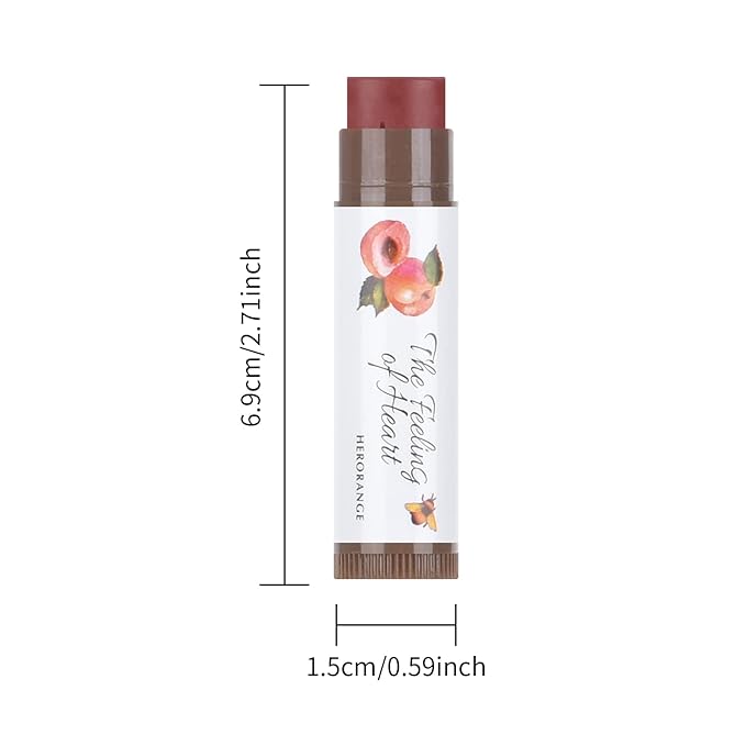 Tinted Lip Balm, Tinted Chapstick 2 in 1 Moisturizing Lip Balm and Buildable Lipstick, Instant Hydration Chapped Lips and Pale Lips, Keep Lips Hydrated Lip Moisturizer, 0.16Oz, Pack of 6