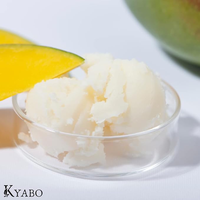 Kyabo Organic 100% Pure Mango Butter, Raw, Organic, & Unrefined, Chemical-Free, Natural Skin Moisturizer, Great for DIY Body Butters, Soaps, & Lotions (2 lb)
