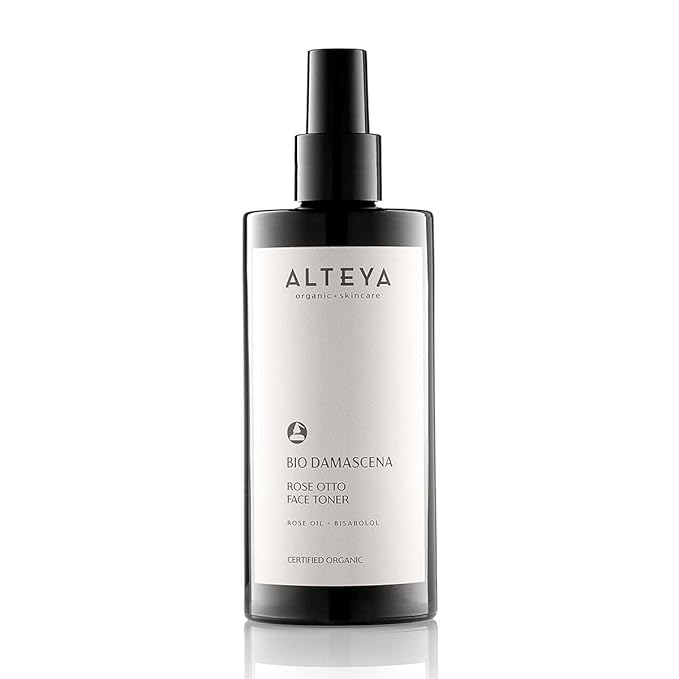 Alteya Organics Facial Toner USDA Certified Organic Skin Care 6.8 Fl Oz/200 mL Bio Damascena Award-Winning Rose Otto Face Mist with Organic Bulgarian Rose Oil Balancing, Clarifying and moisturizing