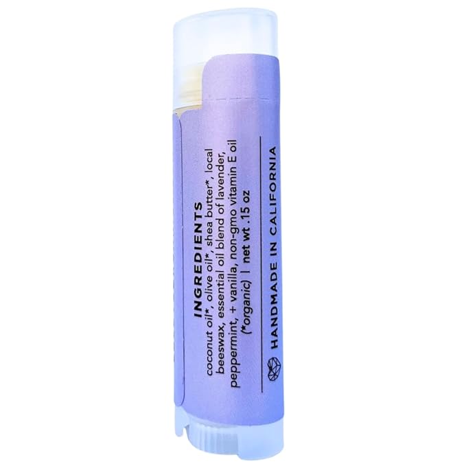 Lip Love | Organic Lip Balm | Organic beeswax and Plant Based | Natural Lip Balm (Lavender Mint)