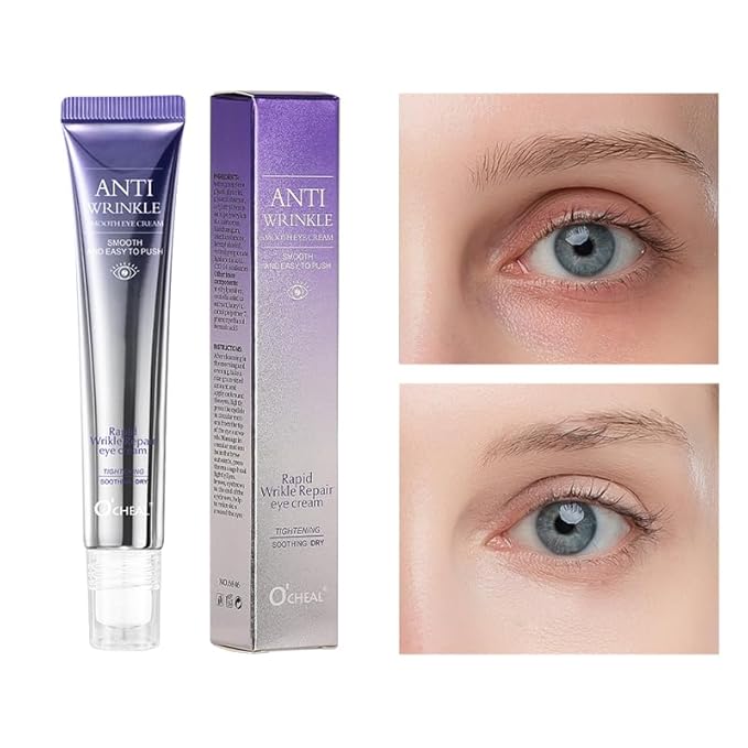 O'CHEAL Rollerball Massager Moisturizing Eye Cream Anti Dark Circle Firming Eye Cream Serum Hyaluronic Acid Eye Skin Care