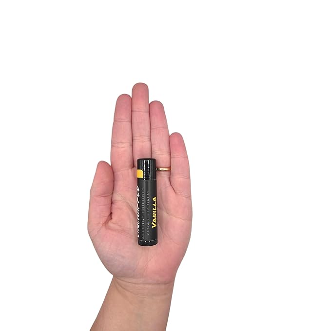 Vegan Lip Balm - All Natural and Free of Beeswax, Soy, Nut, and Top 9 Food Allergens (Vanilla)