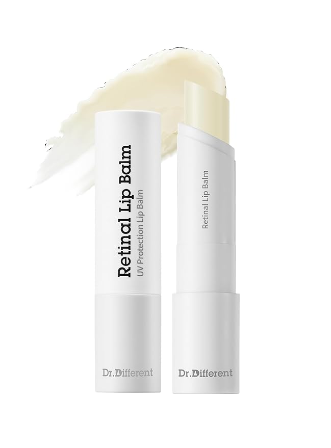 Dr.Different Retinal Lip Balm Clear, Anti-Wrinkle Lip Treatment with Deep Hydration & Long-Lasting Moisture, K-Skincare made by Korean Dermatologist, 0.14oz