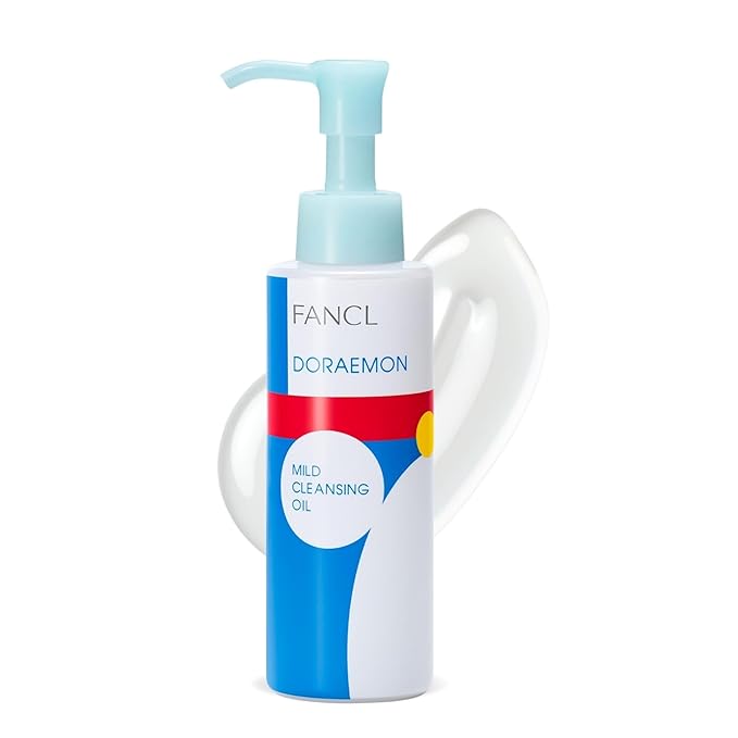FANCL Mild Cleansing Oil, Japanese Facial Cleansing Oil, Makeup Remover, Oil Cleanser, 100% Preservative Free, Clean Skincare for Sensitive Skin (1, Blue)