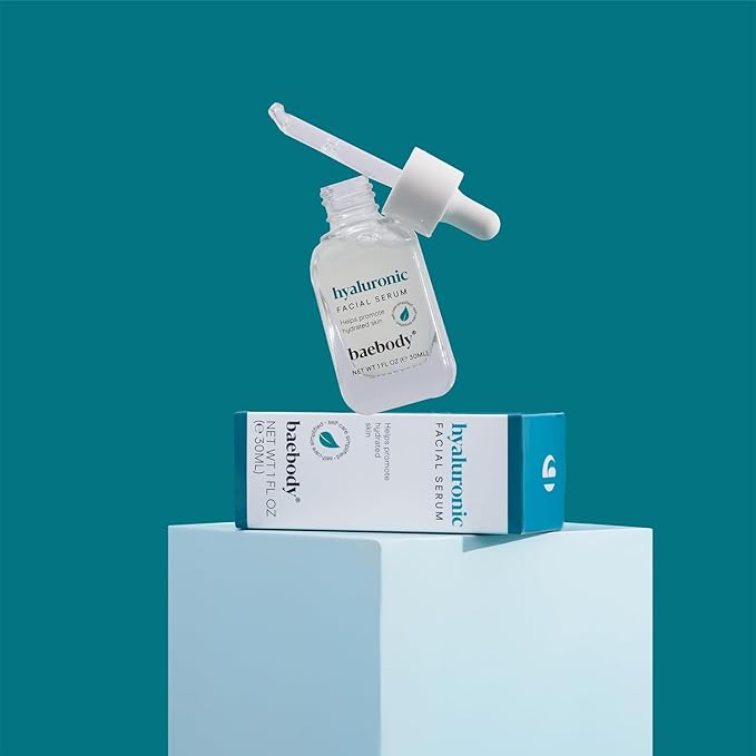 Baebody Critically Acclaimed Hyaluronic Acid Serum for Face - Anti Aging Hyaluronic Acid Face Serum with Vit E and Jojoba Oil - Plumping and Hydrating (1 oz/30 ml)