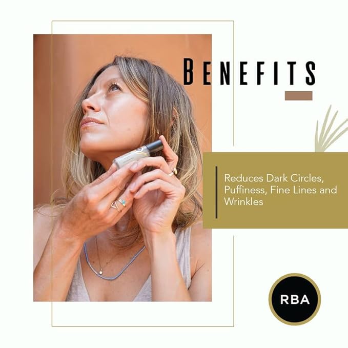 RBA Skincare’s Revitalizing Eye Repair, Hyaluronic Acid & Cucumber Eye Serum, for Dark Circles, Helps Smooth Wrinkles & Depuff Eyes, 100% Natural, 10ml