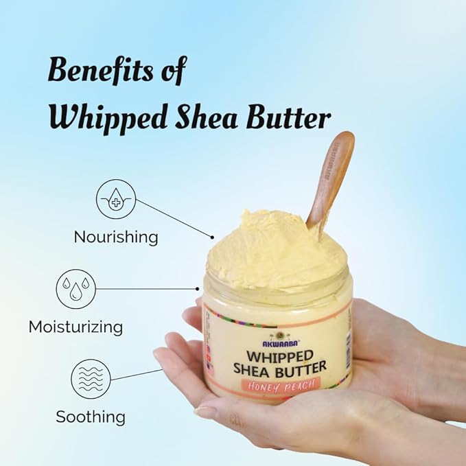 AKWAABA Whipped Shea Butter (Sweet Mango) – Nourishes & Moisturizes | Made with Shea Butter | No Dyes & Parabens | 12 oz / 340 g