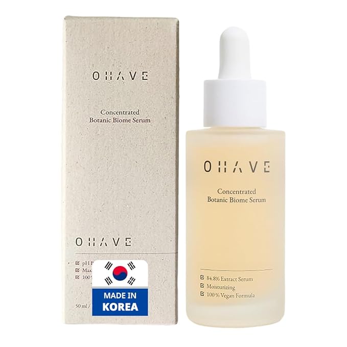 OHAVE Vegan Serum - Natural Ingredients for Even Skin Tone Skin Vitality & Firmness Care Cruelty Free Dermatologically Tested for Low Irritation Suitable for All Skin Types 20 Free Clean Beauty - 50ml