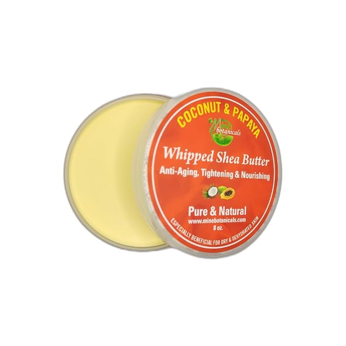 Mine Botanicals Coconut & Papaya Whipped Shea Butter with Coconut Oil & Vanilla Extract