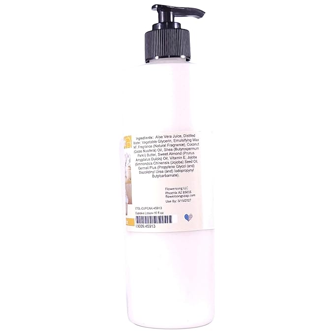 Blossom to Bath Cupcake Lotion (16 ounce) - Natural Fragrance - Absorbs Quickly with a Rich Vanilla Scent