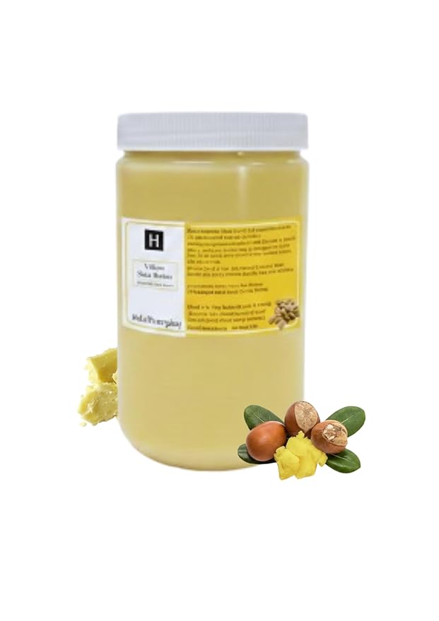 HalalEveryDay Yellow Shea Butter from Ghana, Raw Unrefined African Shea Butter for Skin & Hair, 100% Pure Natural Moisturizer for Body, Face & DIY Beauty, 24 oz