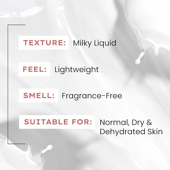 Hyphen 7% Ceramides-NMF Milky Face Toner Essence | 5% Glass Skin Blend of Rice Water, Oatmeal & Snow Mushroom Extracts |Hydrates & Nourishes| Alcohol Free Toner| for All Skin Types - 100ml