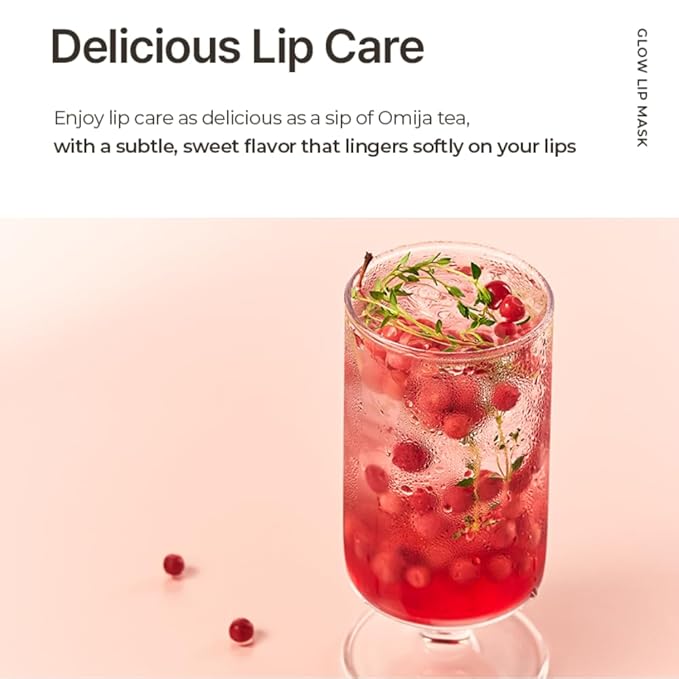 [hwarang'] Lip Care Collection – Hydrating & Plumping K-Beauty Treatments with Natural Extracts | Omija Glow Lip Mask & Yuja Sweet Lip Volumizer | 0.5 fl oz Each (Omija)