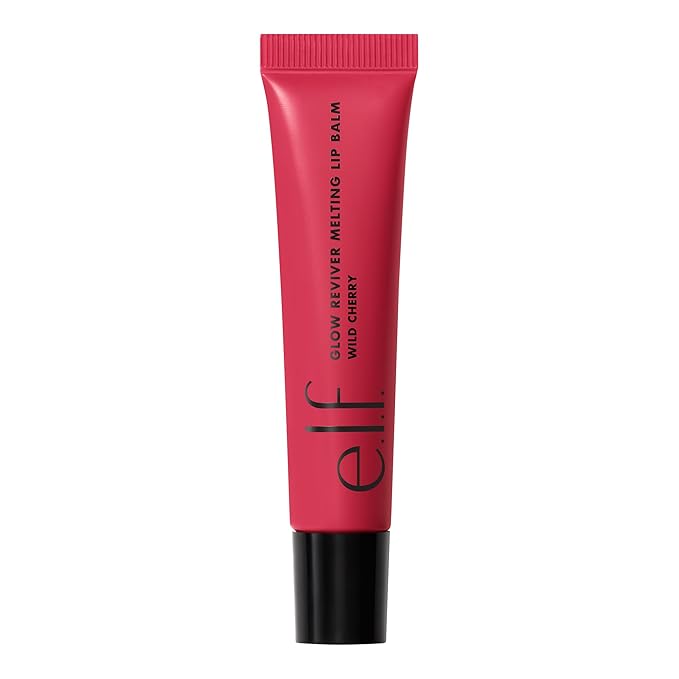 e.l.f. Glow Reviver Melting Lip Balm, Hydrating Tinted Lip Balm For A Glossy Finish & Soft, Supple Lips, Vegan & Cruelty-Free, Wild Cherry, (Pack of 2)