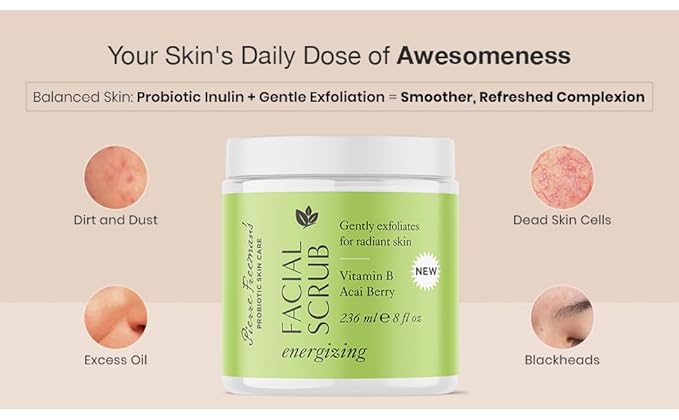 Pierre Freeman's Energizing Facial Scrub with Vitamin B and Açaí Berry (8 oz.)