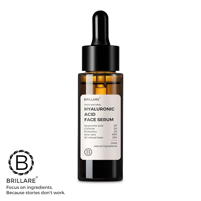 Brillare 2% Hyaluronic Acid Serum | Anti-ageing & Fine Lines | Intense Hydration | 100% Natural Face Serum