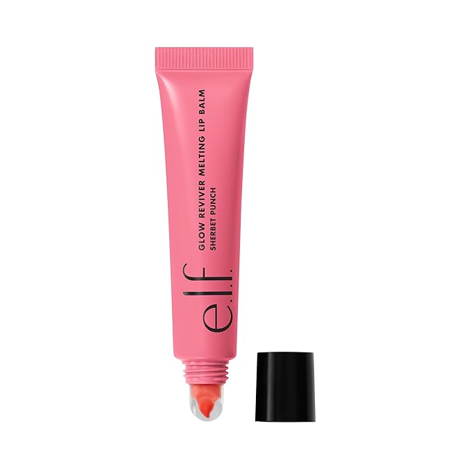 e.l.f. Glow Reviver Melting Lip Balm, Hydrating Tinted Lip Balm For A Glossy Finish & Soft, Supple Lips, Vegan & Cruelty-Free, Sherbet Punch