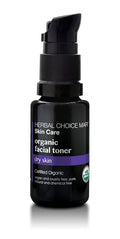 Organic Facial Toner by Herbal Choice Mari (Dry Skin, 0.5 Fl Oz Glass Bottle) - No Toxic Chemicals - TSA-Approved Travel Size