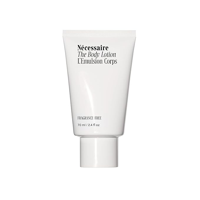 Nécessaire The Body Lotion. Fragrance-Free. Multi-Peptide Firming Lotion to Moisturize, Firm, Strengthen. 2.5% Niacinamide, Vitamin C/E + Omega 6/9. 2.4 fl oz