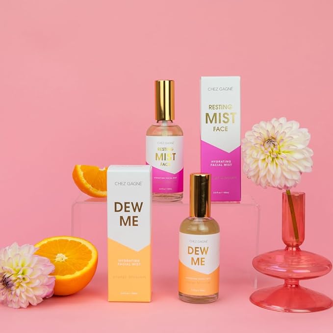 Hydrating Facial Mist Spray 3.4 fl oz - Dew Me Orange Blossom - Vegan Clean Beauty Face Mist - With Aloe, Hibiscus, Sea Grape and Snow Mushroom - Made in USA - Makeup Setting and Glow Spray