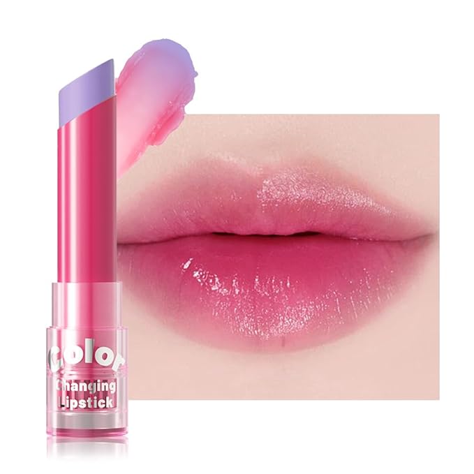 BINGBRUSH Color Changing Lipstick Set, PH Lip Balm Mood Lipstick, Natural Color-Changing Tint with Deep Moisture, Long Lasting Personalized Lip Gloss for Daily Wear or Gifts (05# Lavender Bloom)
