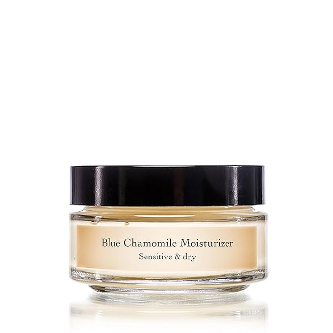 evanhealy Blue Chamomile Moisturizer | Calming Facial Cream with Carrot Seed & Argan Oil | Creamy Moisturizer For Sensitive & Reactive Skin