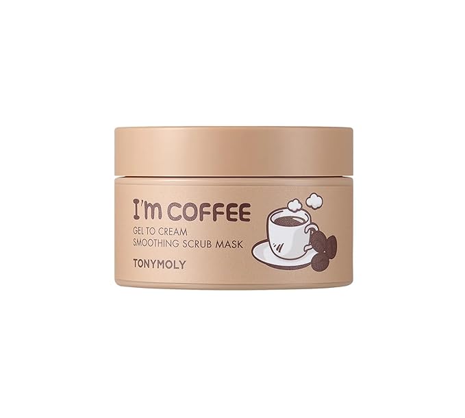 TONYMOLY I’m Coffee Gel-to-Cream Smoothing Scrub Mask – Gentle Exfoliating Face Mask with Coffee Grounds – Hydrates, Smooths & Softens Skin, 100ml