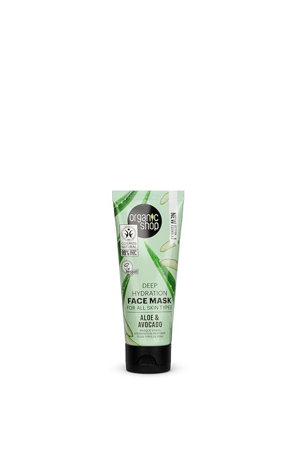 Organic Shop Avocado and Aloe Deep hydration Face Mask All Skin Types 2.54 fl oz