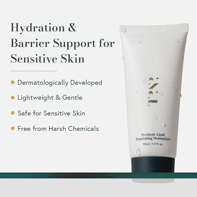 Prebiotic Lipid Nourishing Facial Moisturizer (50ml/1.7oz) | Hydrating Face Cream| Natural, Plant-Based & Science-First Skincare Routine for Men & Women