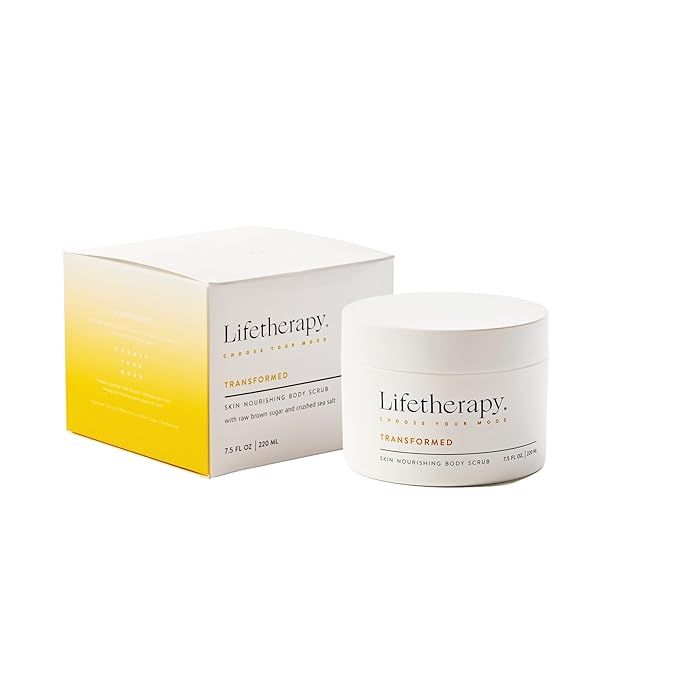 Lifetherapy Skin Nourishing Body Scrub – Transformed | Clean Skin-Loving Formula | Vegan & Gluten Free | Hydrating | Nourishing Vitamins & Minerals | Bath Salts | Thoughtfully Crafted Fragrance 9oz..