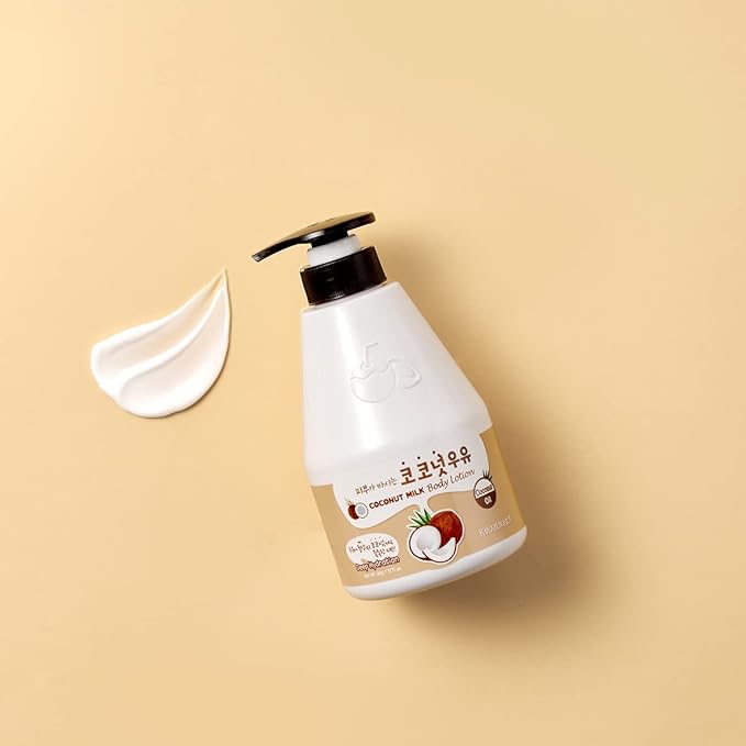 KWAILNARA Coconut Milk Body Lotion (19.75 Fl Oz) – Korean Body Lotion for Deep Hydration & Silky Smooth Skin | Coconut Extract, Royal Jelly & Milk Protein for Elasticity | Paraben-Free & Non-Greasy