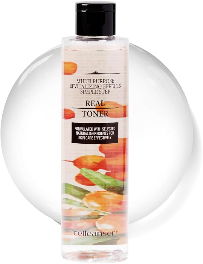 Real Toner-Facial Toner with Sea Buckthorn Extract for Soothing, Revitalizing and Hydrating Skin, Alcohol-Free, Vegan, 6.76 oz