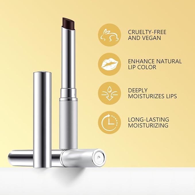 Black Cherry Nude Tinted Lip Balm, Sheer Hydrating Lipstick for All Skin Types - Natural Moisturizing Lip Tint, Long Lasting Waterproof
