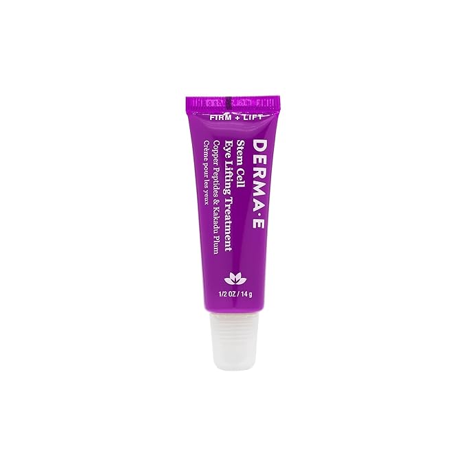 Derma E Stem Cell Lifting Eye Treatment – Multi Action Firming and Tightening Under Eye and Upper Eyelid Cream - Hydrating and Revitalizing Moisturizer, 0.5oz