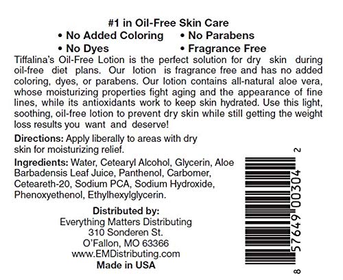 Tiffalina's Oil Free Body Lotion - 12 Oz.