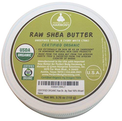 Certified ORGANIC RAW SHEA NUT BUTTER (African). 3.75 oz. Unrefined Natural Moisturizer.
