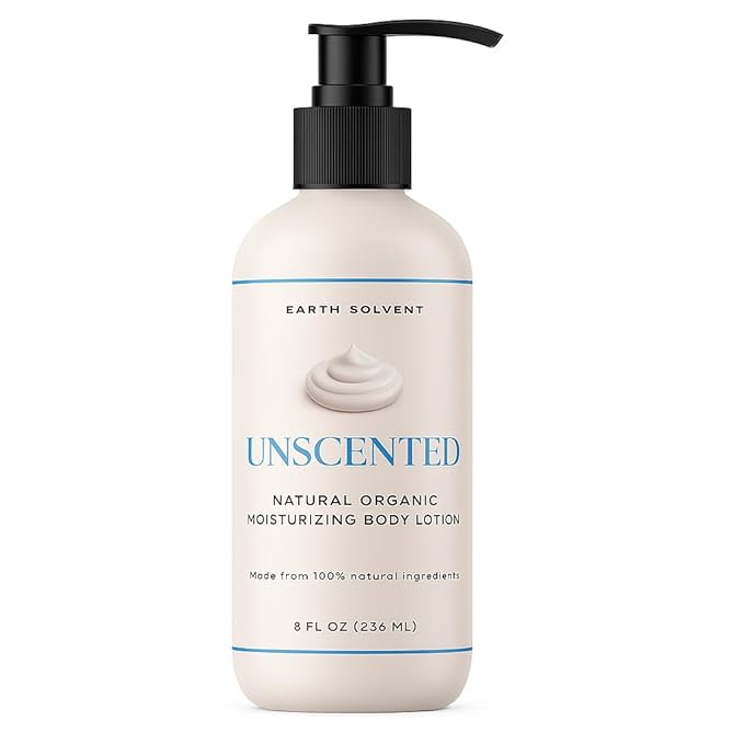 Natural Organic Moisturizing Body Lotion Lightweight & Non-Greasy, Shea Butter Body Lotion Made with All Natural Ingredients | For All Skin Types, Eco-friendly (8oz, Unscented)