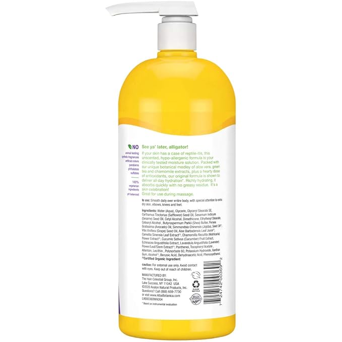 Alba Botanica Lotion Emollient Unscented, 32 Fl Oz