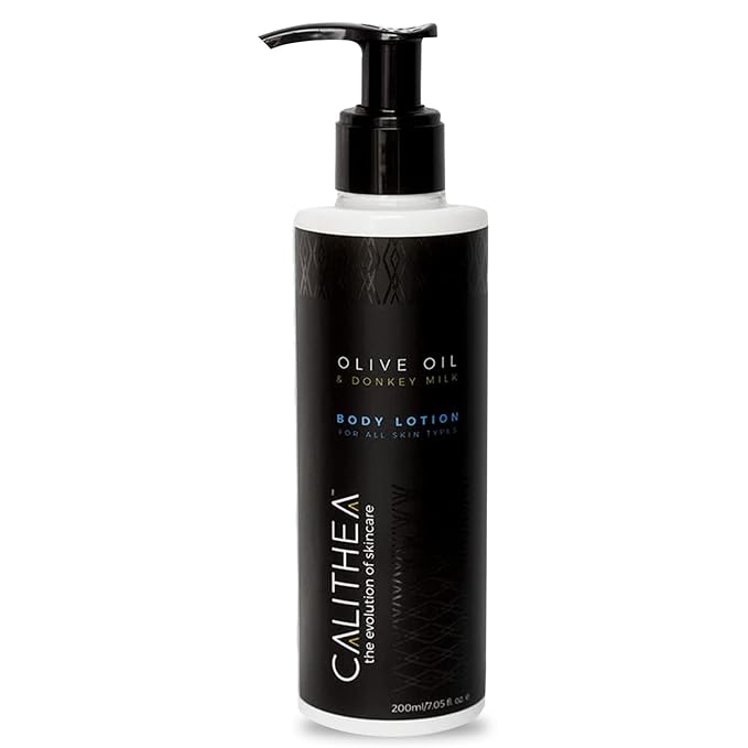 Calithea Body Lotion with Donkey Milk & Olive Oil Deep Hydration Moisturizer for Dry & Sensitive Skin, Anti-Aging, Nourishing, Natural, Alcohol-Free (7.05 fl oz)