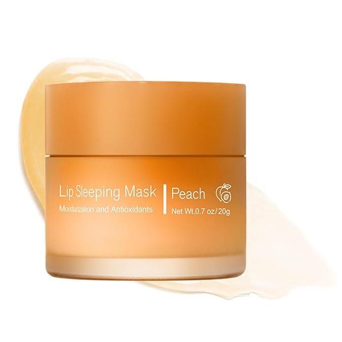 Sleeping lip mask, Repairing Lip Balm, Long-Lasting Nourish & Hydrate Lip mask, Hydrating, Moisturizing Lip Skin Care, Improve Lip Color, Reduce Lip Lines Anti-chapped Lip Cream (01# Peach)