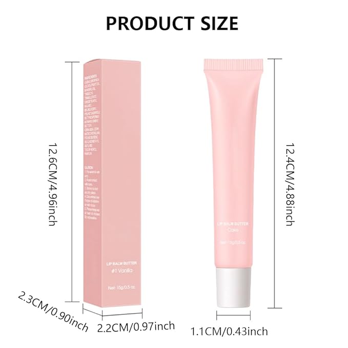 FeiCuiYun Summer Lip Butter Lip Balm, Ultra-Hydrating Natural Vegan Lip Balm, Sheer-Tinted Shine & Hydration, Soothes & Softens Dry Lips Skincare, Bálsamo labial hidratante #4 Cake