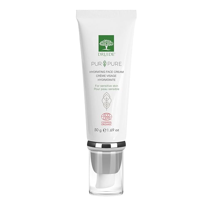 Laboratoires Druide Pur&Pure Hydrating Face Cream Care Organic Moisturizer Cream for Sensitive Skin Ultra-gentle Hypoallergenic – 50 g (1.69 oz) Fragrance-Free,skin soft, Made in Canada