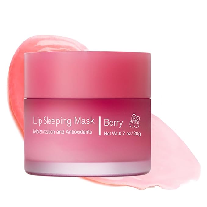 Sleeping lip mask, Repairing Lip Balm, Long-Lasting Nourish & Hydrate Lip mask, Hydrating, Moisturizing Lip Skin Care, Improve Lip Color, Reduce Lip Lines Anti-chapped Lip Cream (02# Berry)