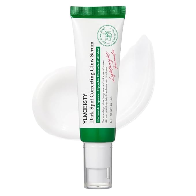 Dark Spot Glow Serum - Niacinamide Facial Serum with Rice Bran Extract Squalane - Vegan Cruelty-Free Brightening Hydrating Serum - Lightweight for All Skin Types Mature Sensitive Skin - 1.69 fl. oz.