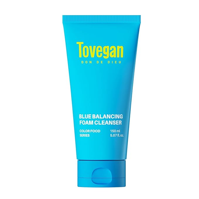 Blue Balancing Foam Cleanser | Acne-Relief Face Wash | Soft Dense Microbubble Foam | Blue Food Complex | Gentle Daily Cleanser 5.07 fl oz
