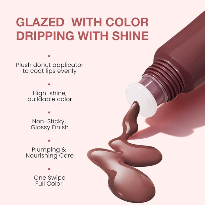 FeiCuiYun Lip Tinted Glowy Balm Hydrating Tinted Lip Serum Lip Gloss, Ultra-Hydrating Natural Vegan Lip Balm, Sheer-Tinted Shine & Hydration, Soothes & Softens Dry Lips Skincare (Dark Brown)