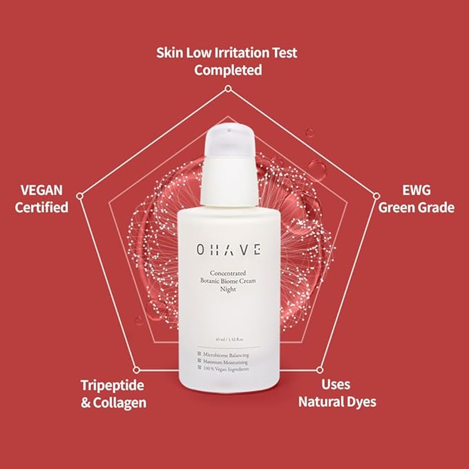 Night Cream – Vegan Formula, Natural Ingredients, Skin Hydration & Firmness Care, Cruelty-Free, Dermatologist Tested - 45ml