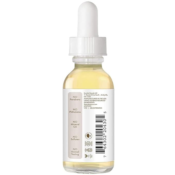 SheaMoisture Coconut Oil for Face - Daily Hydration Overnight Face Oil with Coconut Milk & Acacia Senegal, Argan Oil for Skin, Organic Shea Butter, Hydrating, Vitamin E, 1 Oz (Pack of 2)