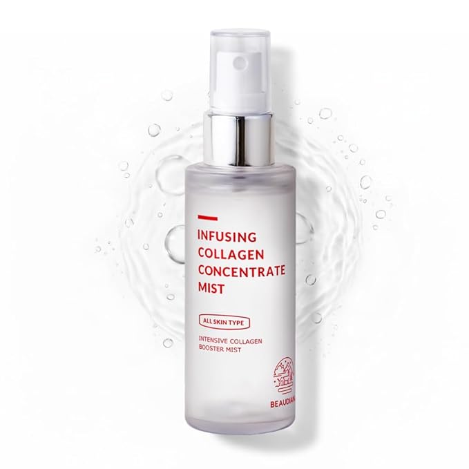 BEAUDIANI Collagen Hydrating Facial Mist, Lightweight Glow Mist for Instant Moisture & Dewy Skin, Makeup-Ready Finish, Korean Skincare for All Skin Types (1.69 fl oz)